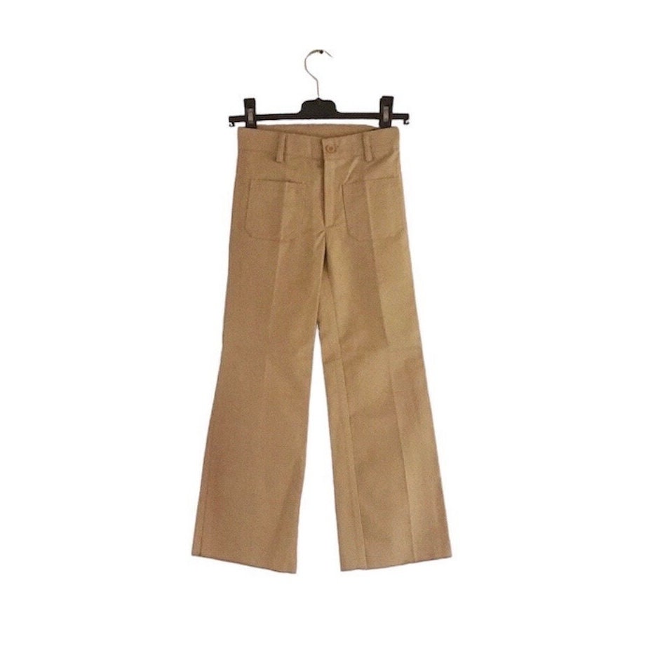 Vintage 70s for kids high waist flare pants made in France • new from old stock