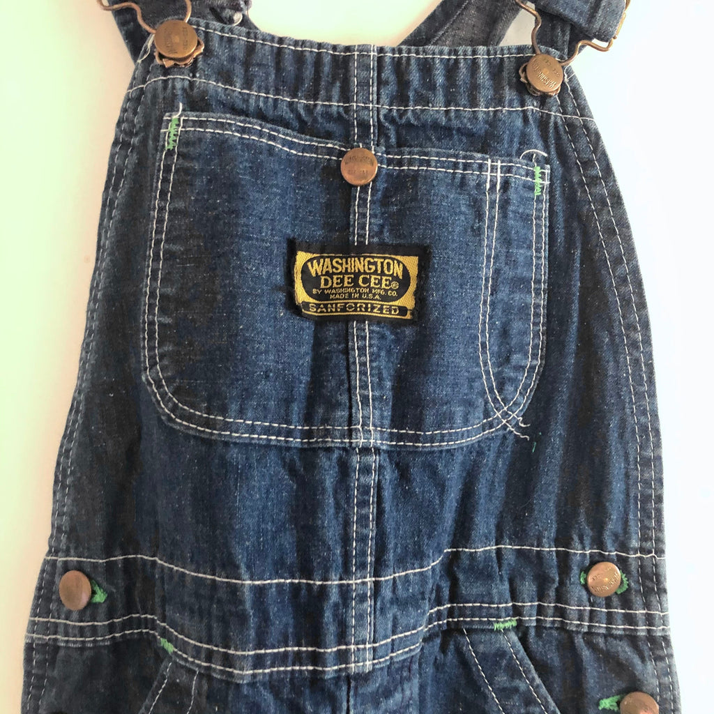 Vintage Washington Dee Cee blue denim overalls Sanforized made in Usa XS