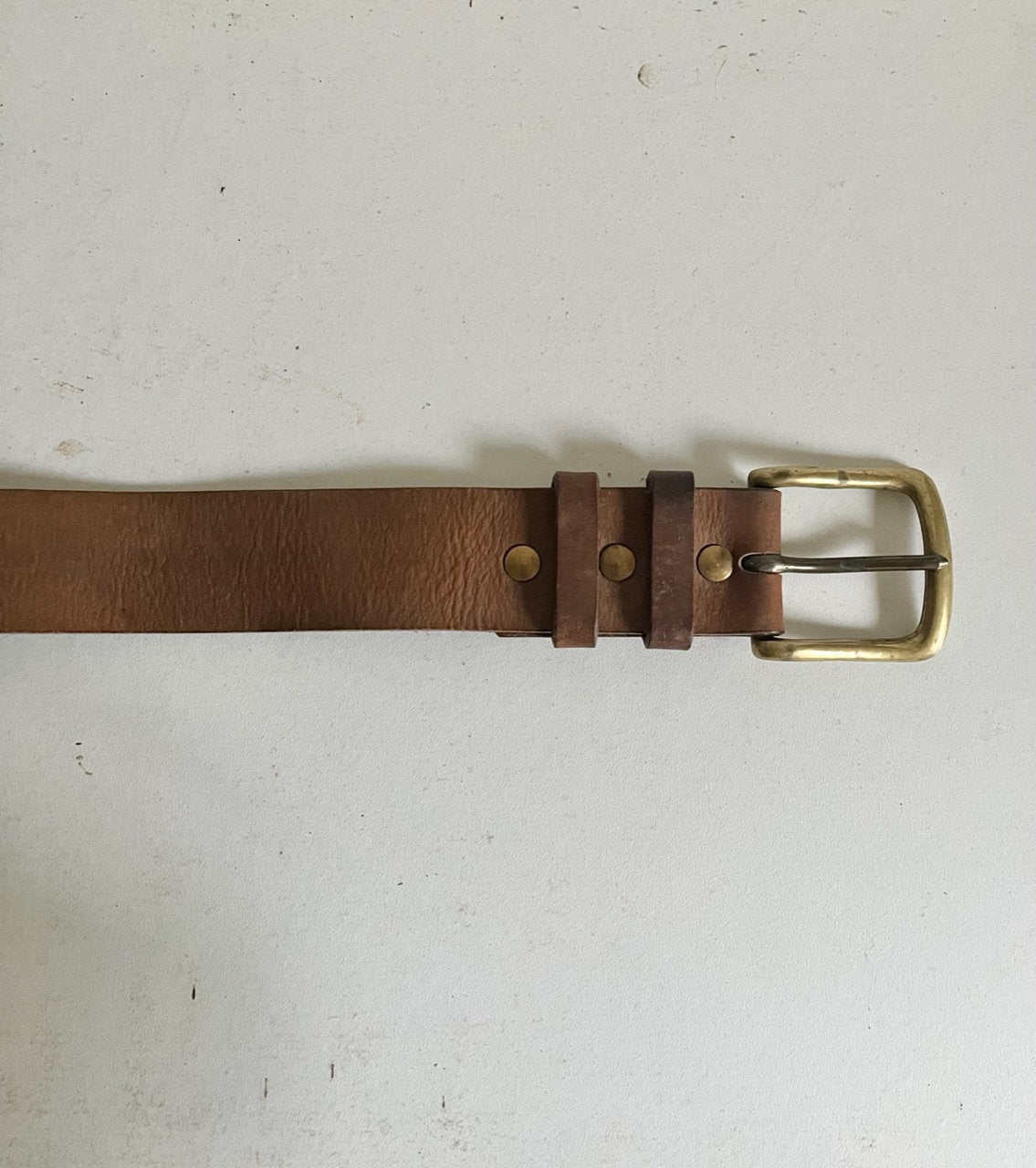 Vintage 90´s Polo Ralph Lauren leather and brass brown belt