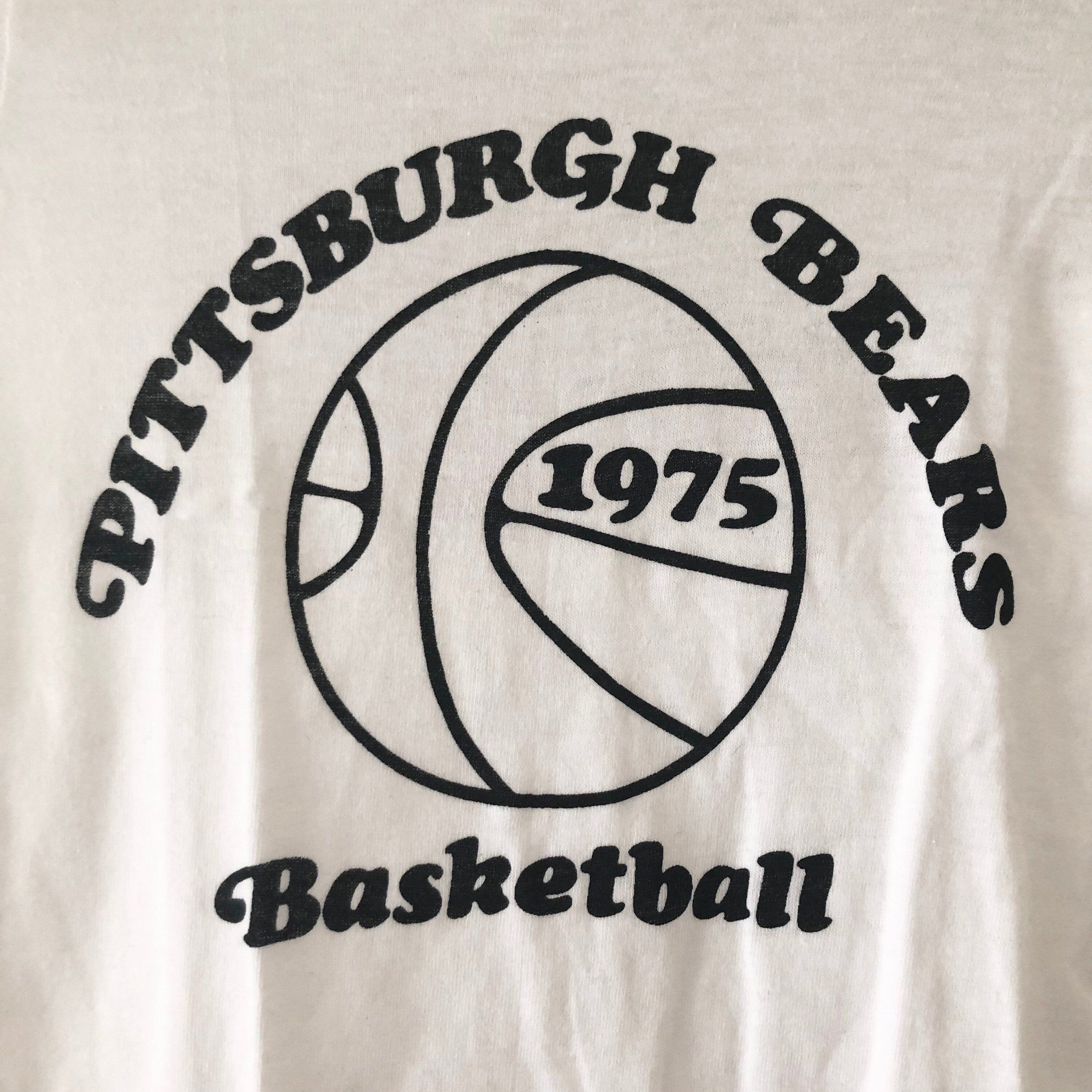 Rare Vintage 1975 Mayo Spruce Pittsburgh Bears Basketball single stitch t-shirt • kids s