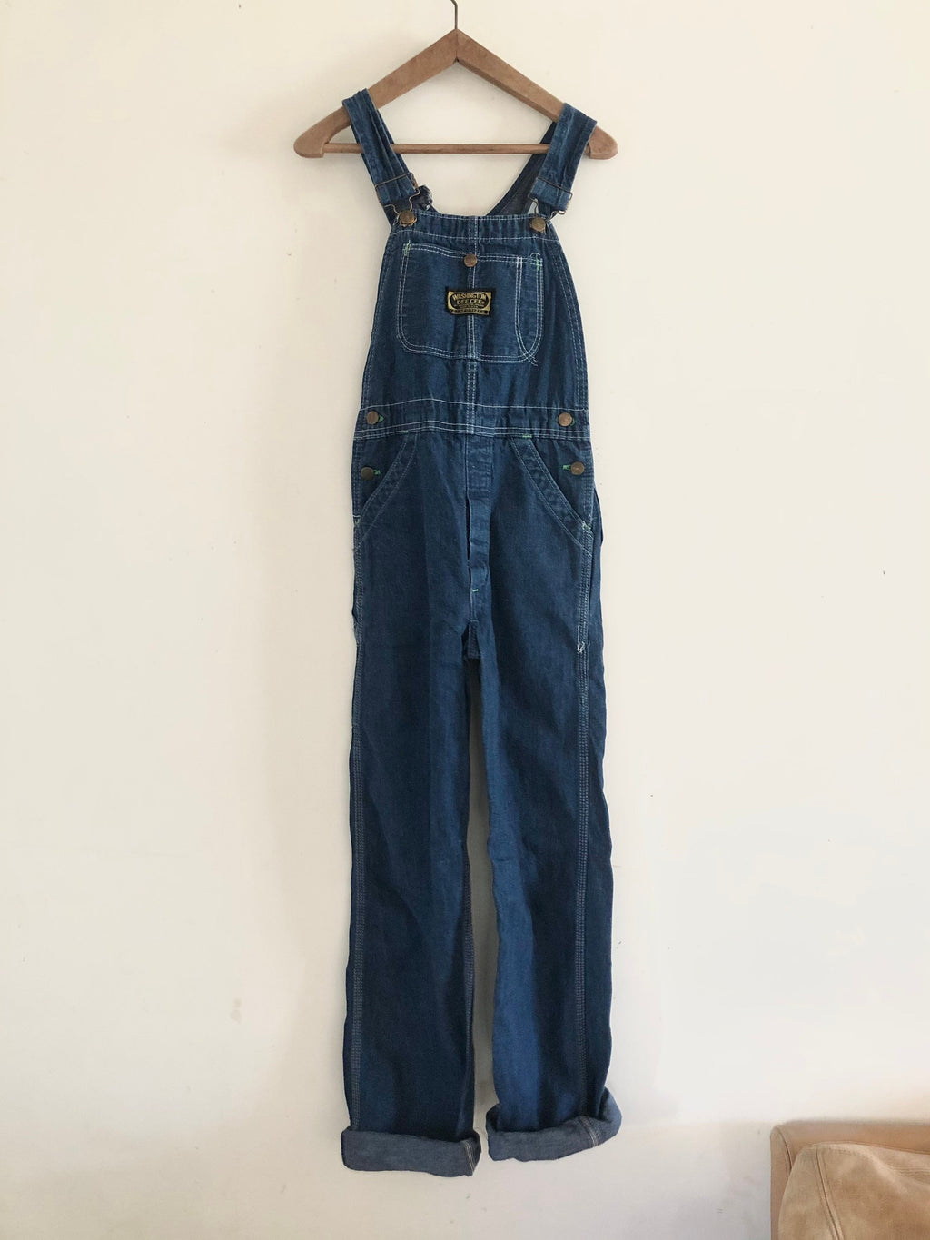 Vintage Washington Dee Cee blue denim overalls Sanforized made in Usa XS