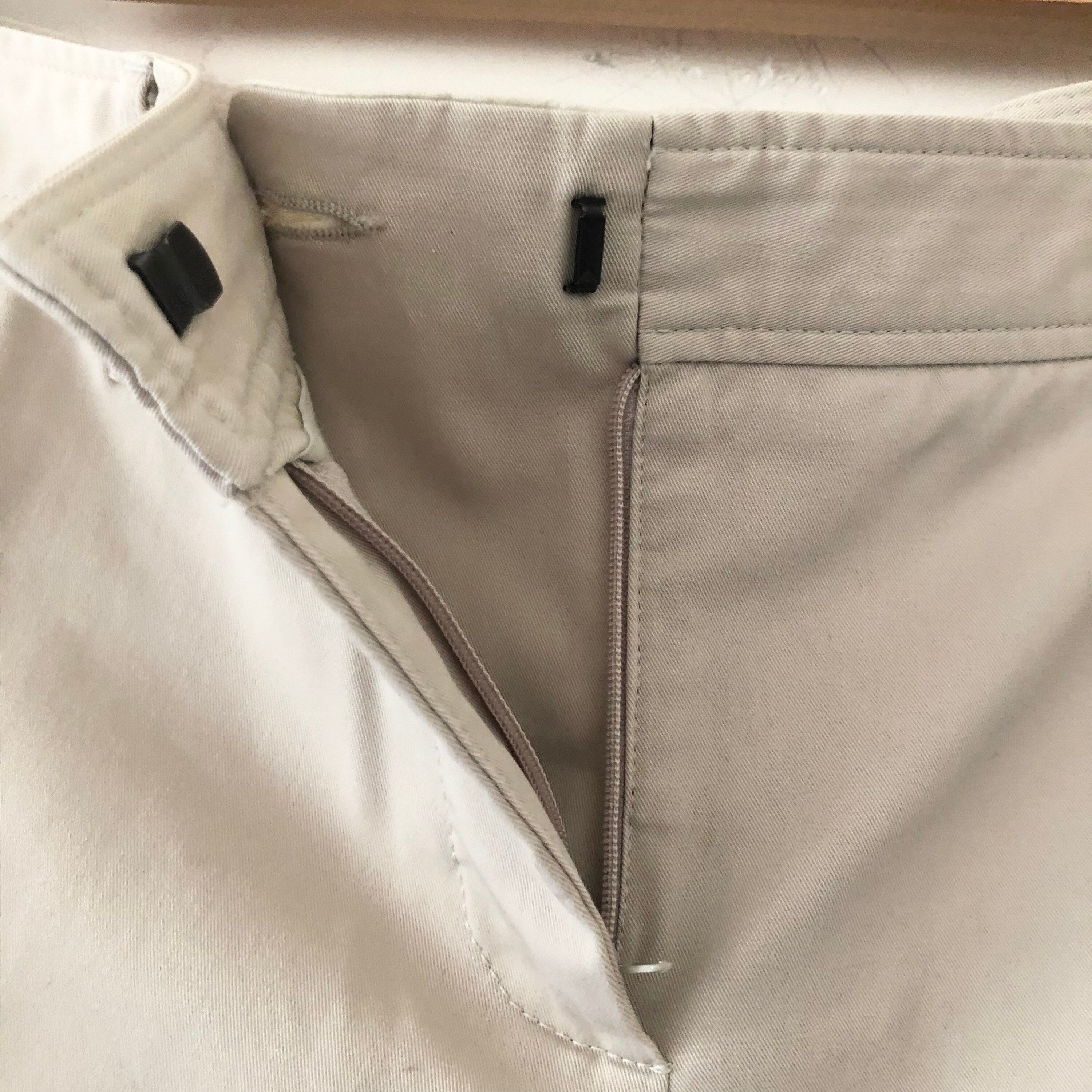 Vintage late 90's Miu Miu low rise beige chino straight trousers