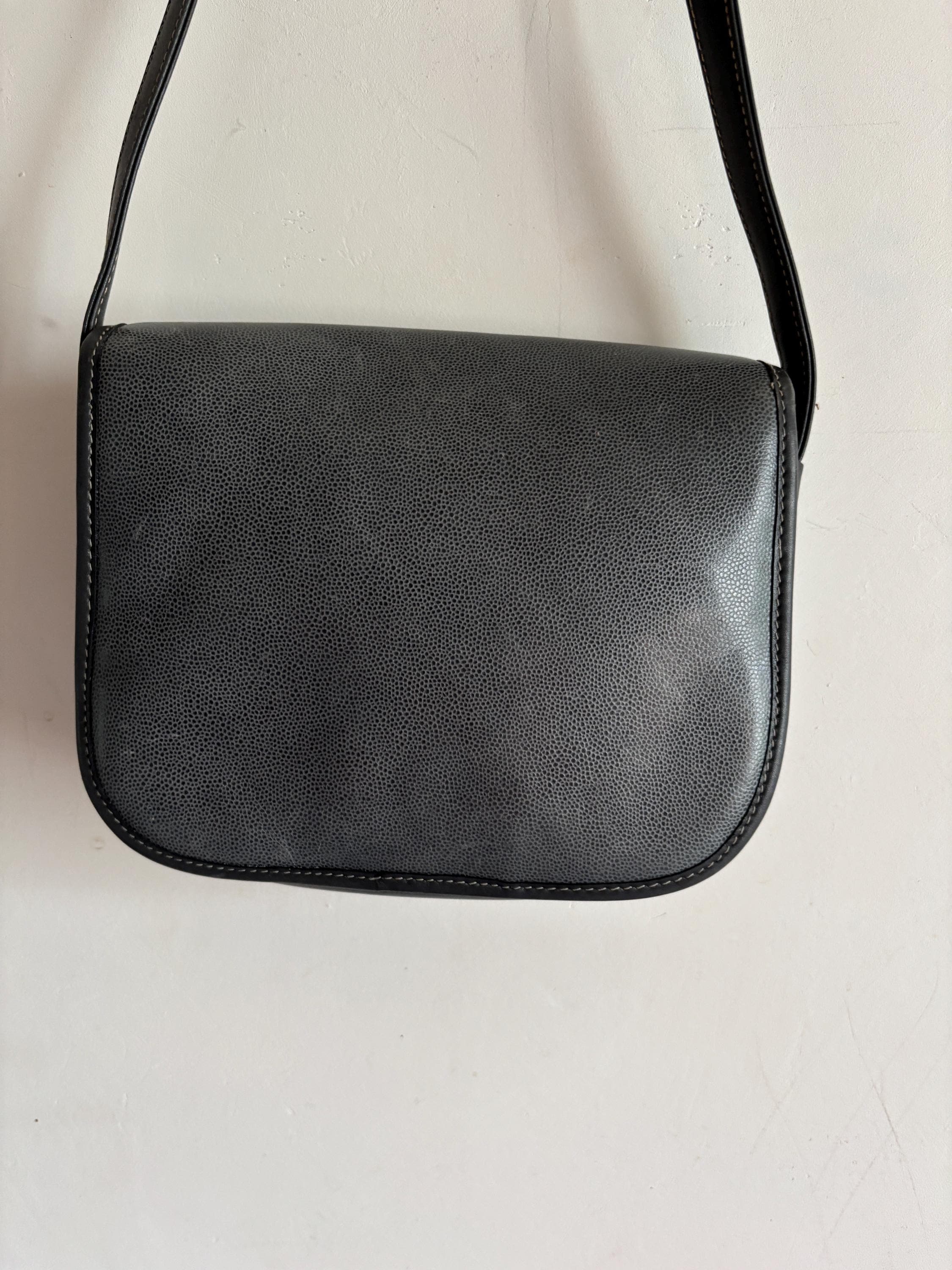 Vintage Celine grey leather Triomphe bag