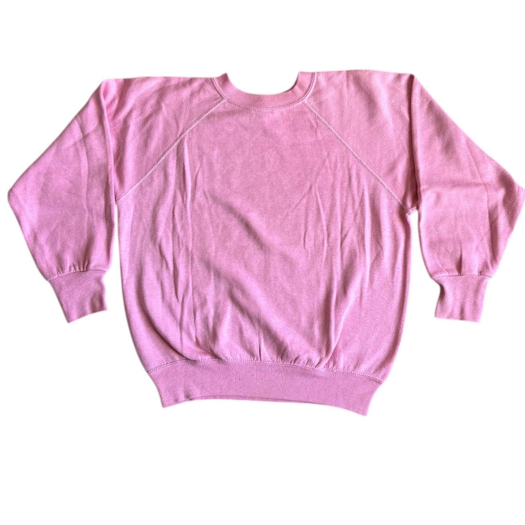 Rare vintage 70s Snoopy French pink raglan distressed Sweatshirt S