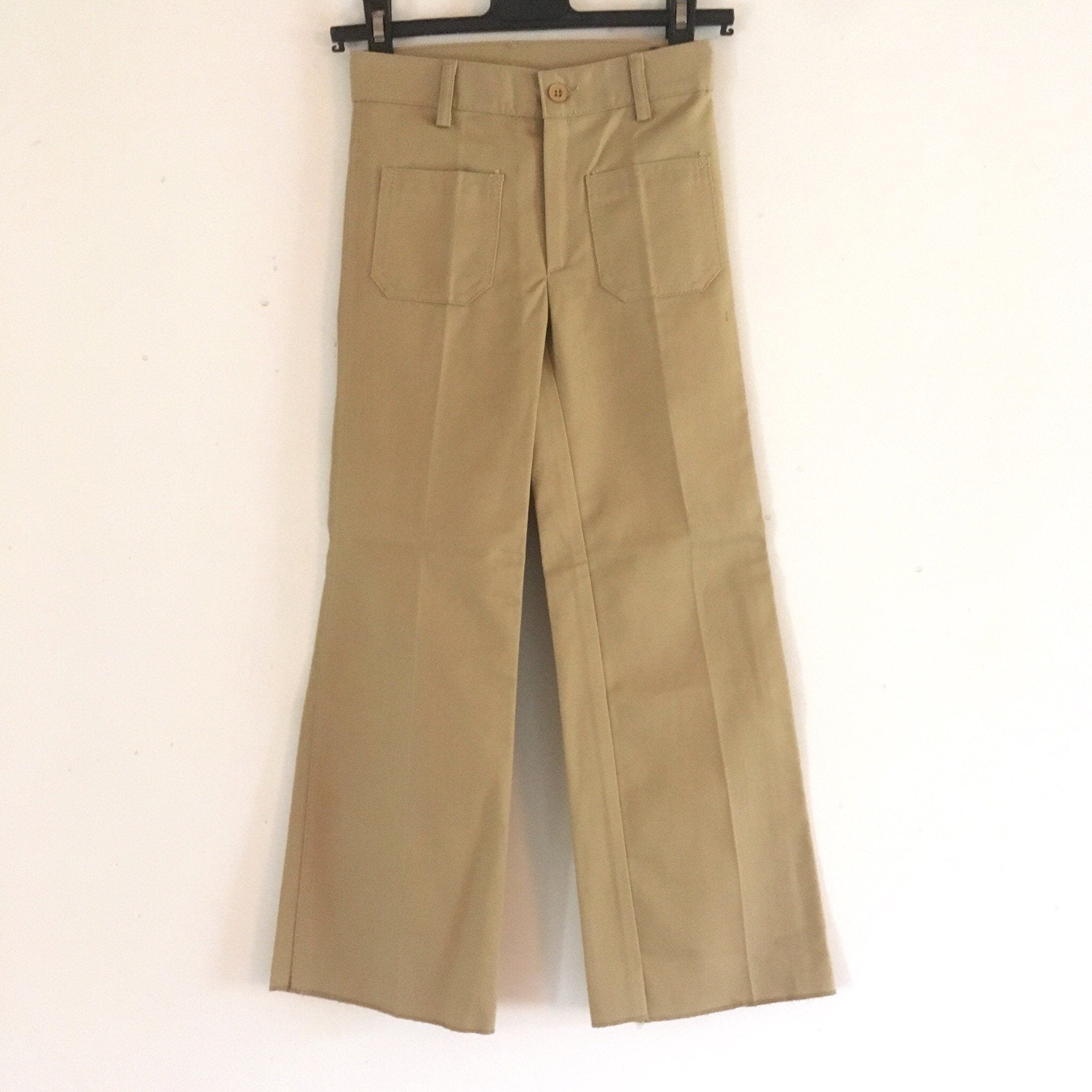 Vintage 70s for kids high waist flare pants made in France • new from old stock