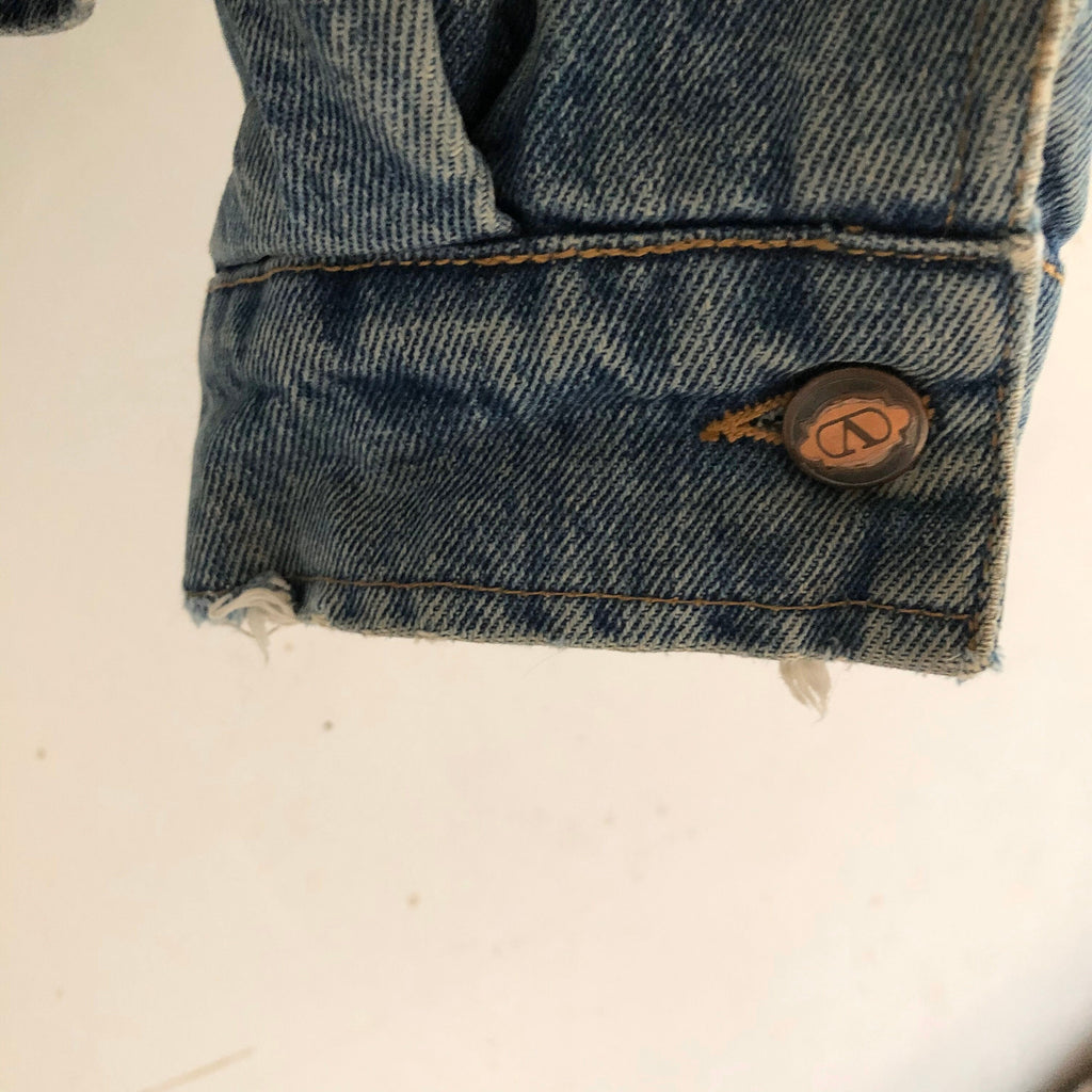 vintage Valentino winter lined denim jeans jacket XL