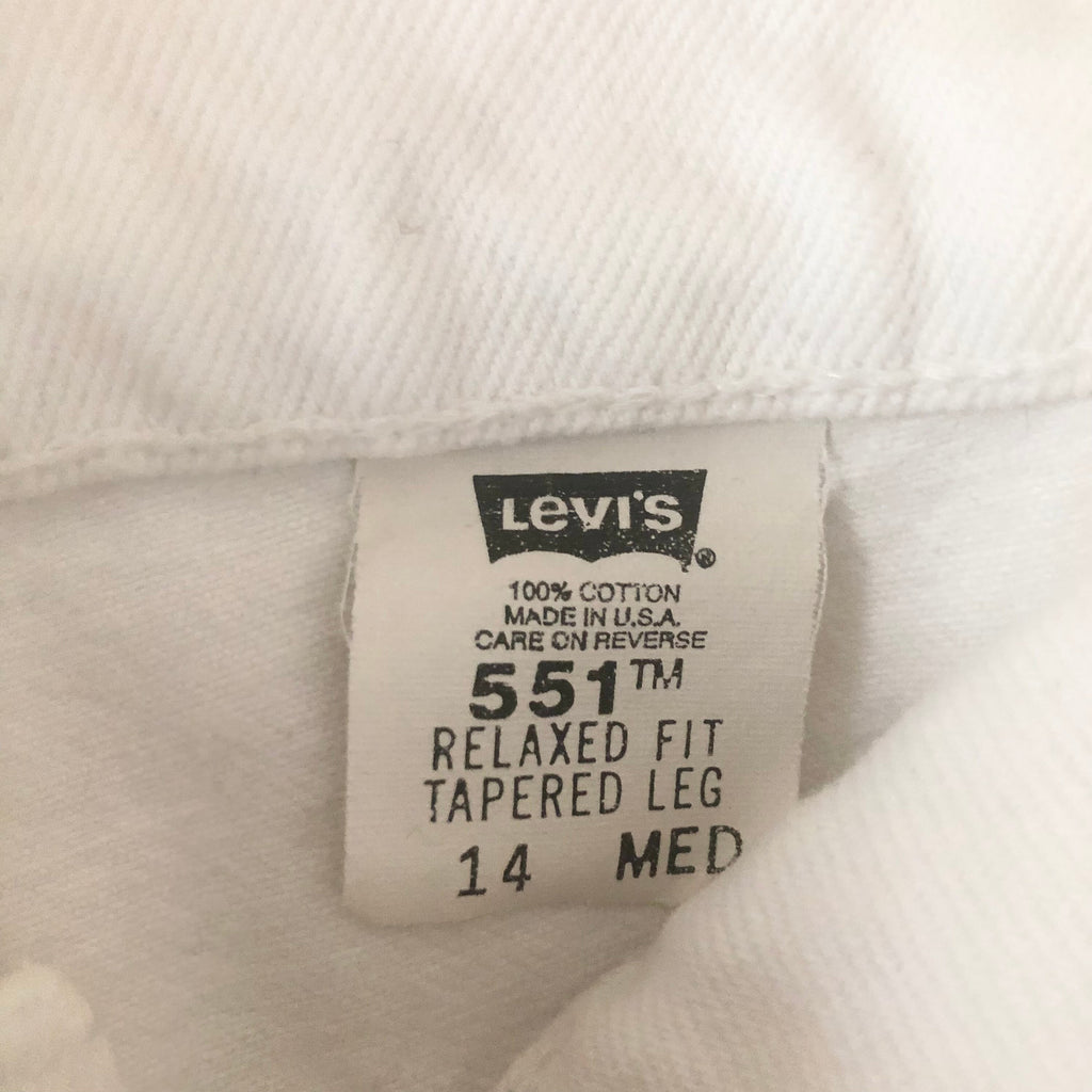 Vintage rare LEVI'S 551  white jeans denim made in usa