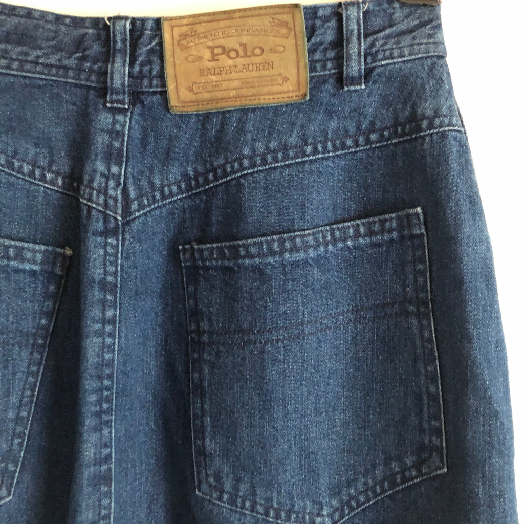 Rare Vintage 80's 90's Ralph Lauren Polo Country denim skirt Made in Italy