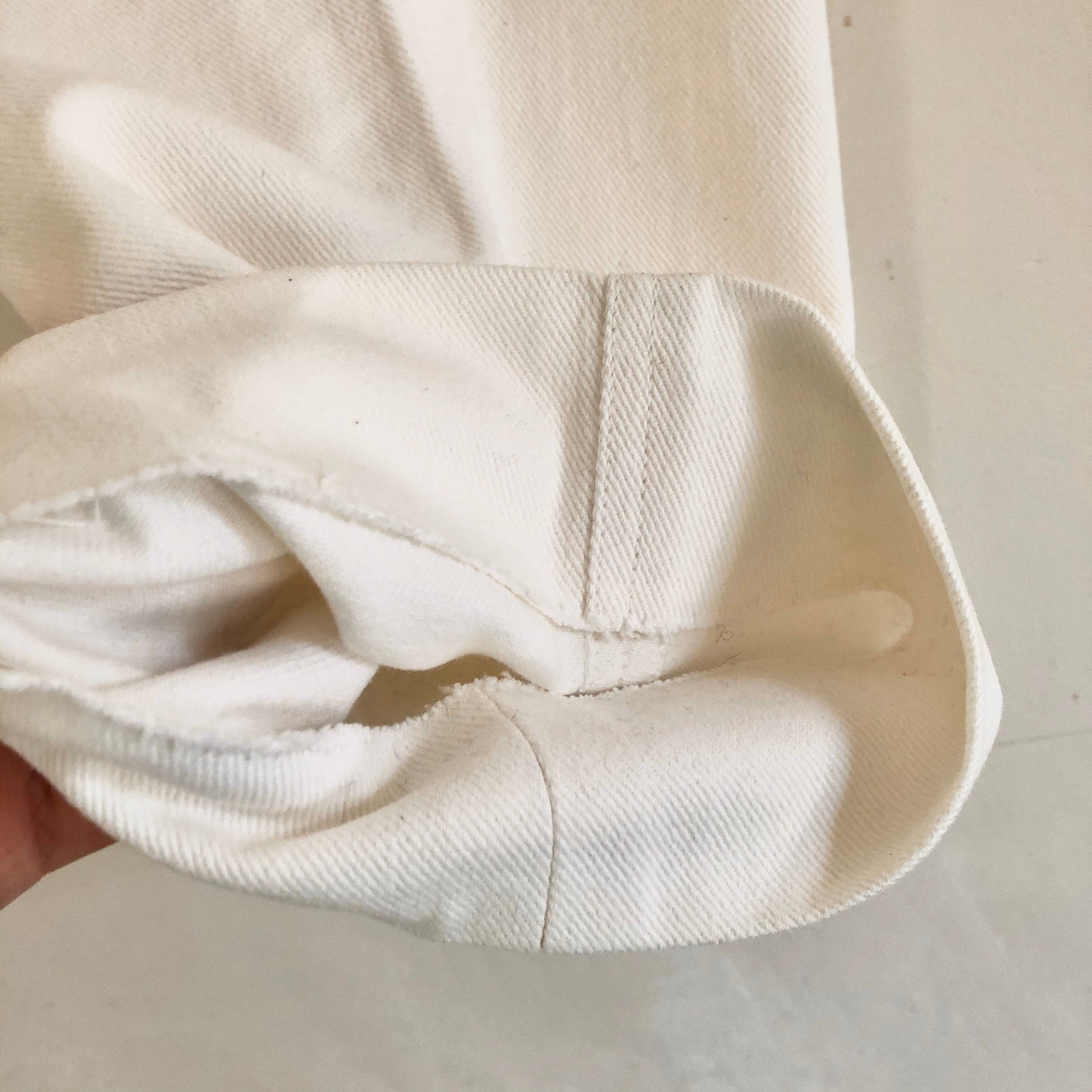vintage 80's CELINE White Denim cool Jeans