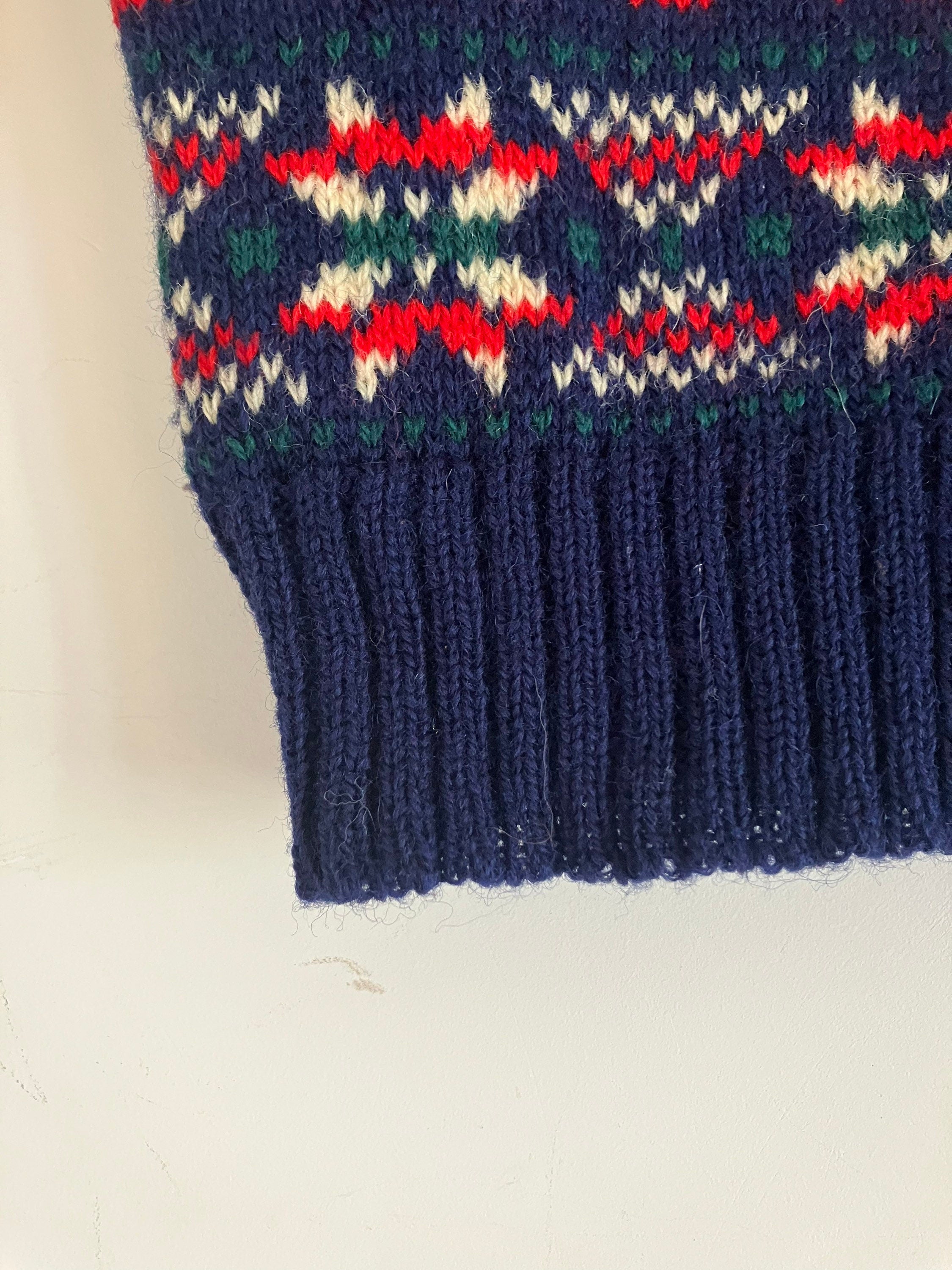 Vintage for kids Fair Isle shetland knitwear wool sweater 8 years