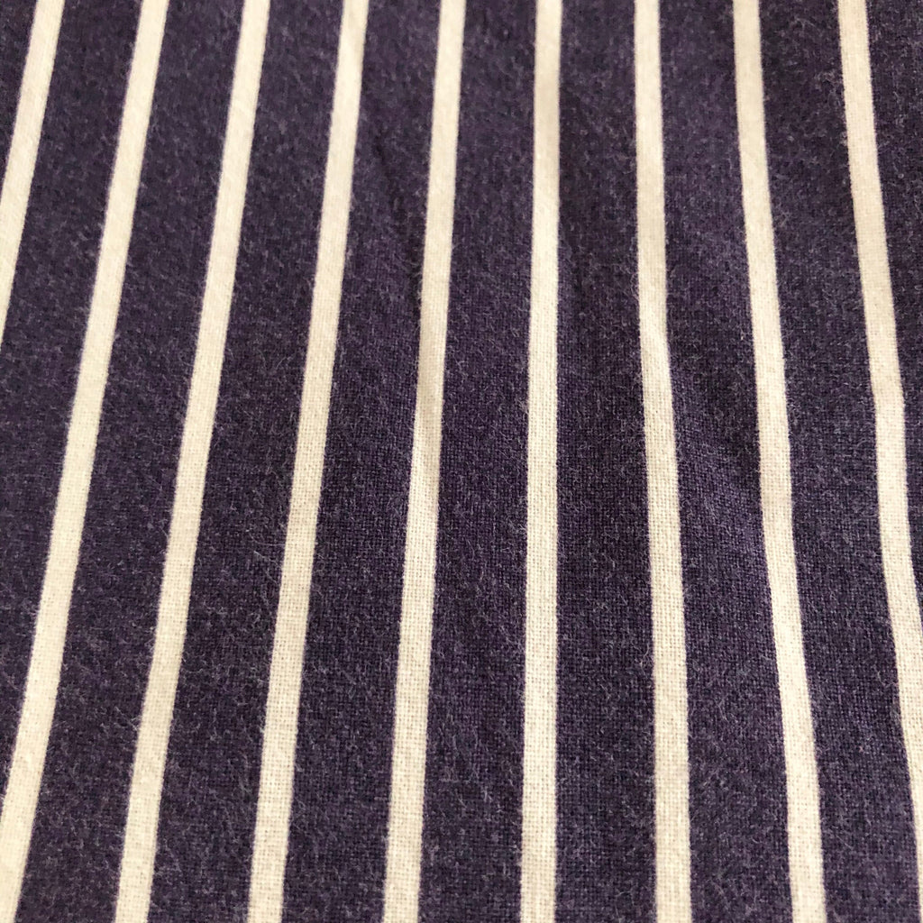 Vintage 90s Laura Ashley GB blue and white striped cotton button down skirt