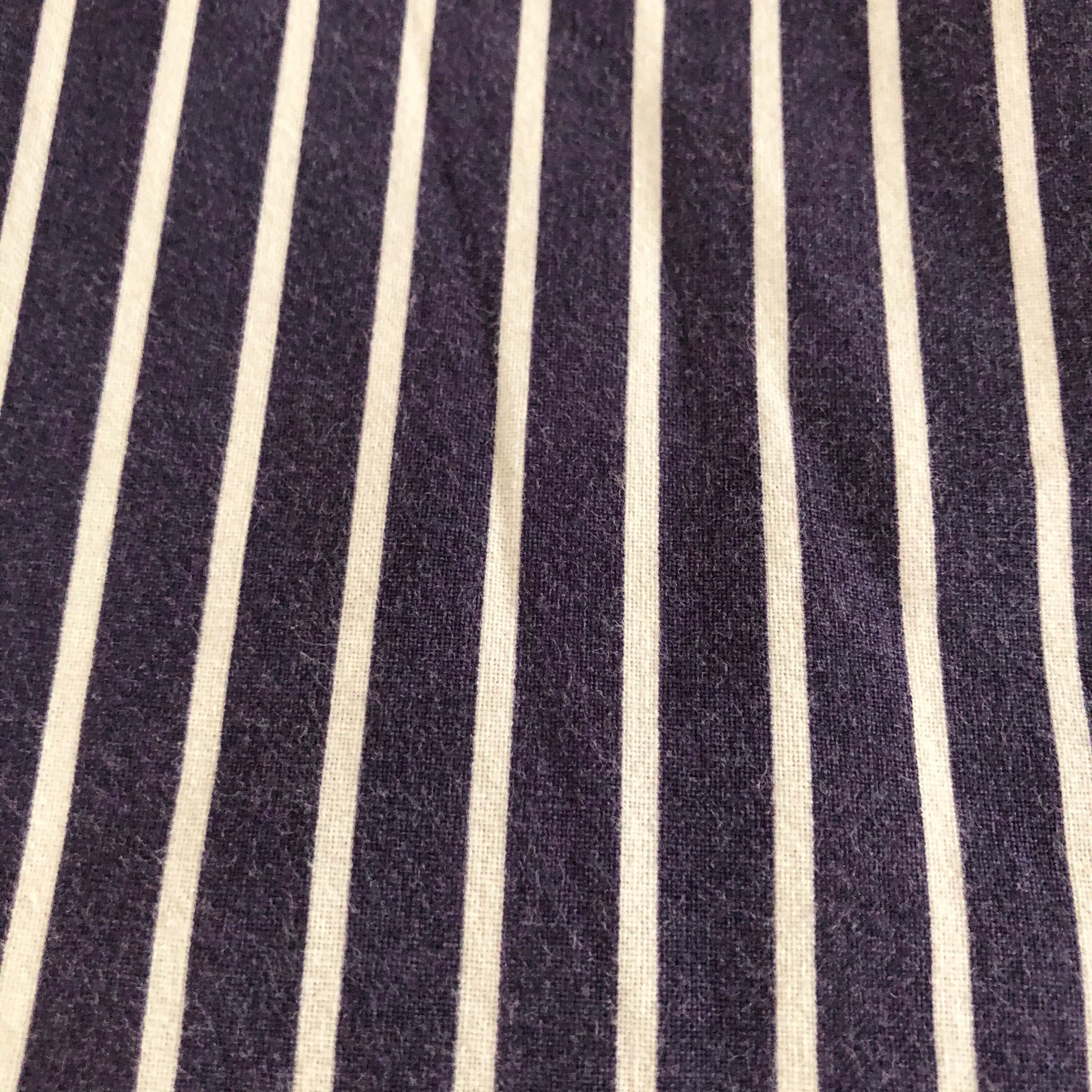 Vintage 90s Laura Ashley GB blue and white striped cotton button down skirt