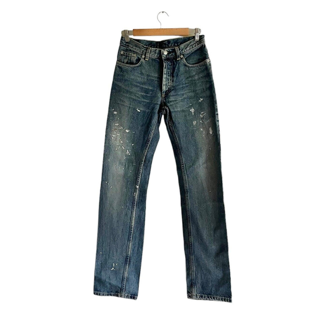 Vintage Helmut Lang 1998 Iconic Painter Blue Jeans  sz US 26