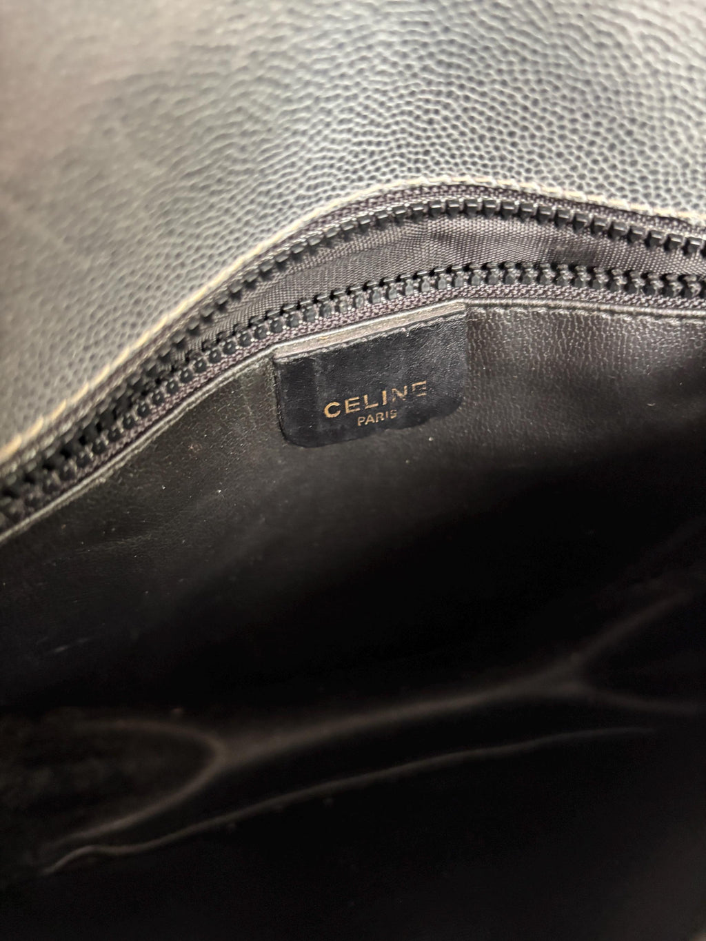 Vintage Celine grey leather Triomphe bag