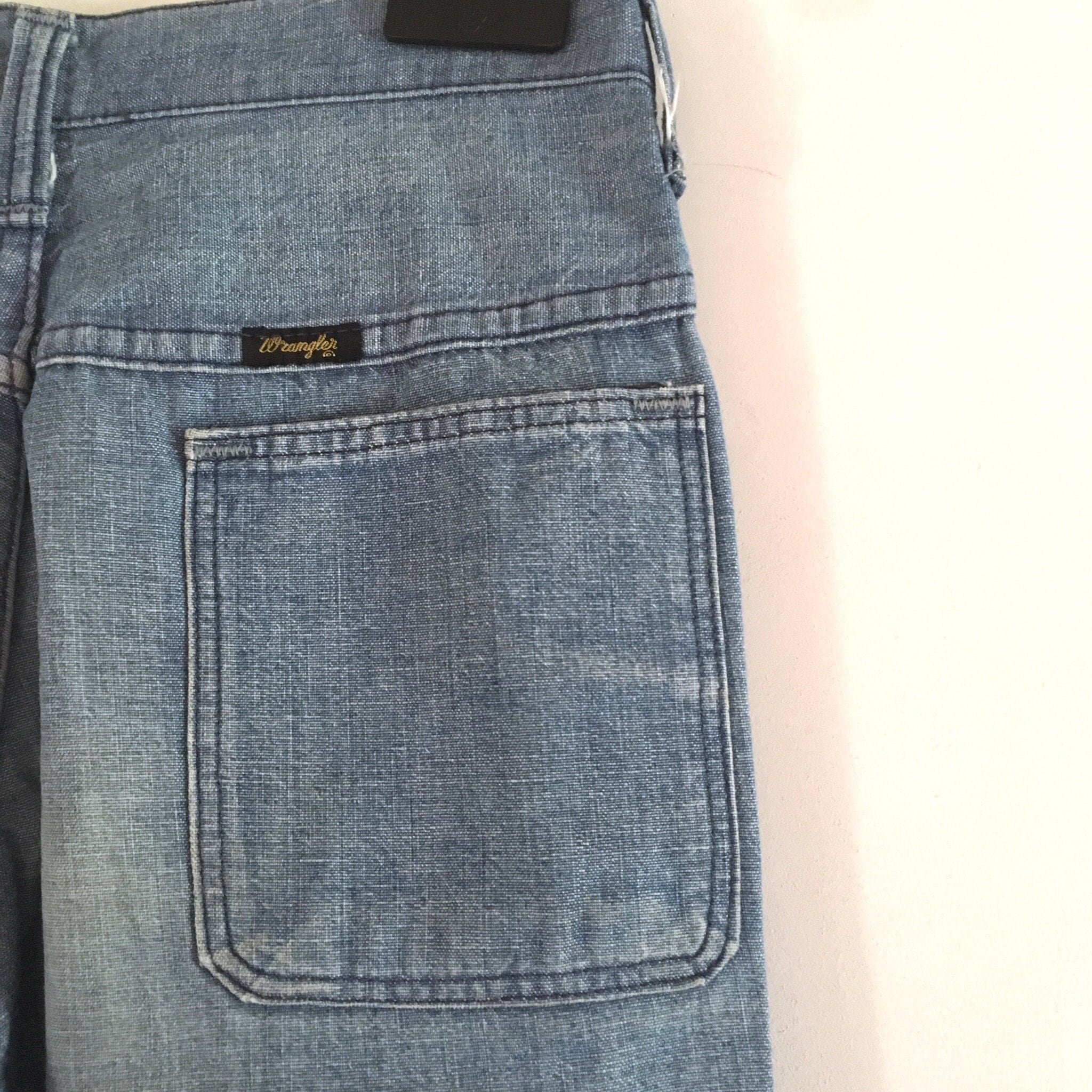 Vintage 1970s Wrangler Blue Bell Flare Jeans • High Waist, Wide Leg 28X32