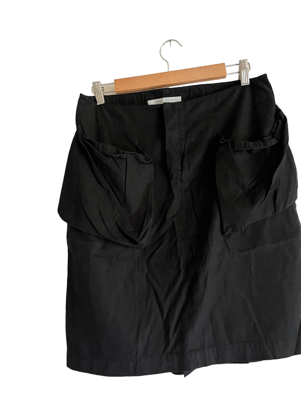 Vintage Miu Miu SS 2001  vintage cotton black cargo mini skirt