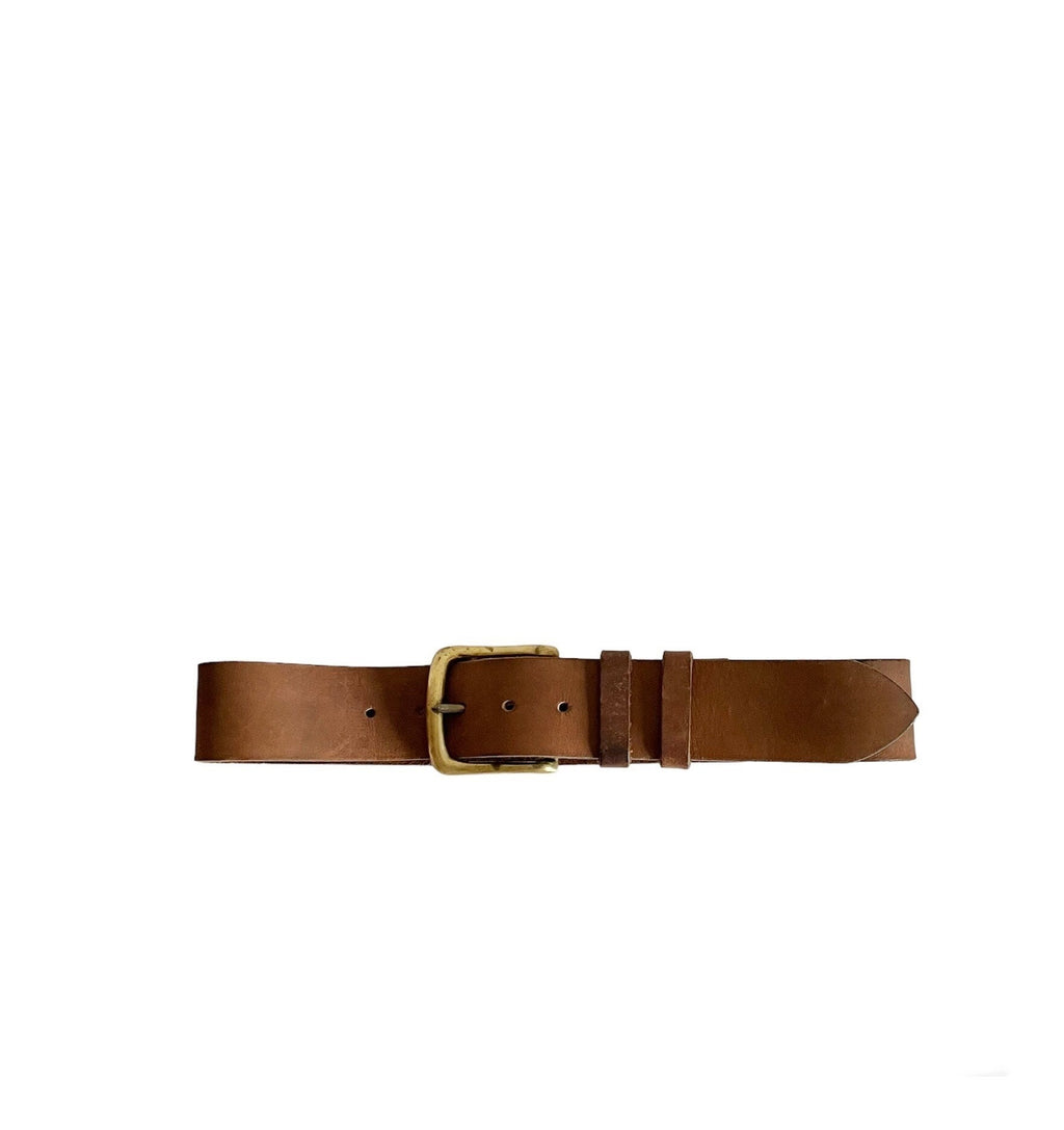 Vintage 90´s Polo Ralph Lauren leather and brass brown belt